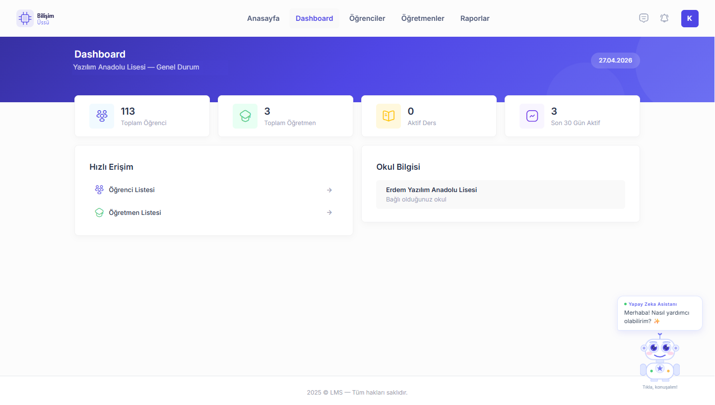 Yönetici dashboard